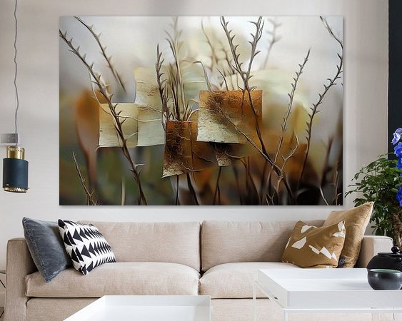 Voorbeeld van het werk in een kamer