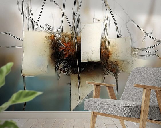 Voorbeeld van het werk in een kamer