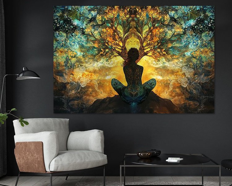 Voorbeeld van het werk in een kamer