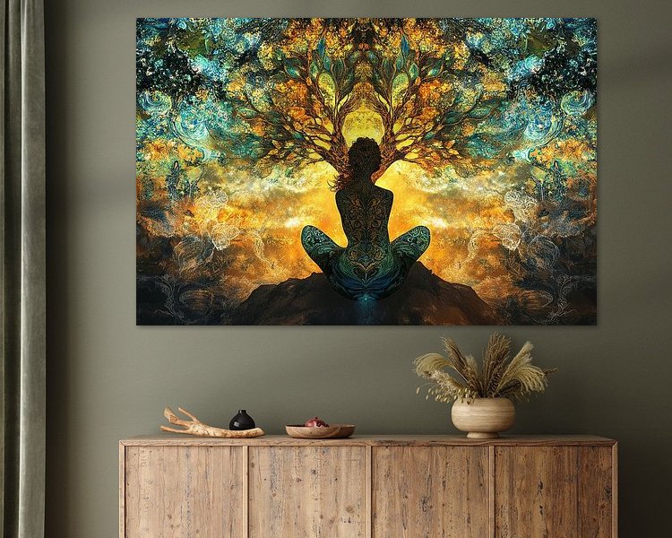 Voorbeeld van het werk in een kamer