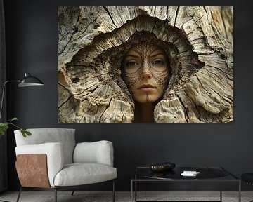 image spirituelle d'une femme dans la forêt