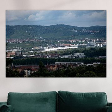 View over Stuttgart with stadium. by Richard Wareham