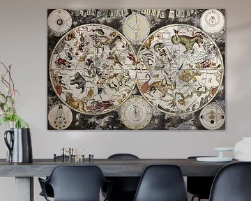 Vintage Celestial Star map