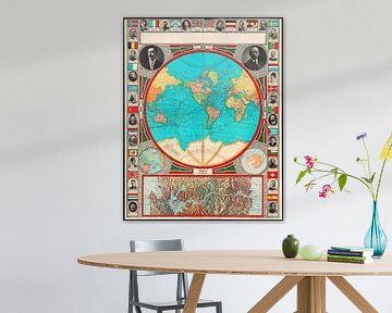 Vintage Map of The World (1913)