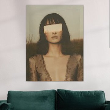 Modern en abstract portret, polaroid stijl van Carla Van Iersel