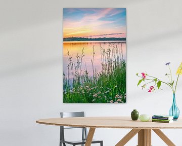 Evening by the lake by Poster Art Shop