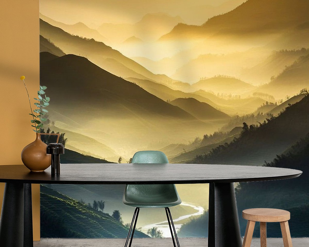 Voorbeeld van het werk in een kamer