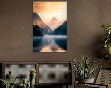 Bergmeer landschap van Poster Art Shop