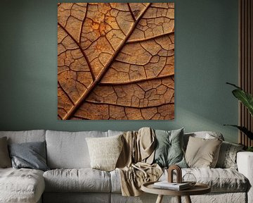 Bladstructuur herfst van Poster Art Shop