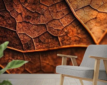 Brown leaf structure by Poster Art Shop