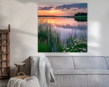 L'heure bleue au bord de l'eau sur Poster Art Shop