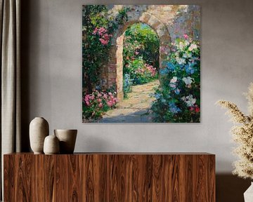 Bloeiende tuin van Poster Art Shop