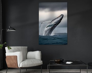 Buckelwal Sprung von Poster Art Shop