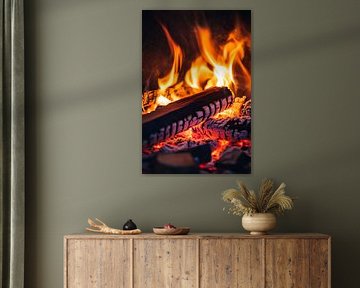 Vlammend hout van Poster Art Shop