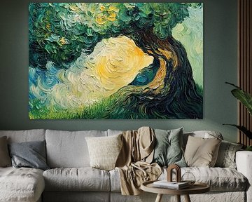 spiritual painting with trees