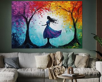 spiritual painting with trees