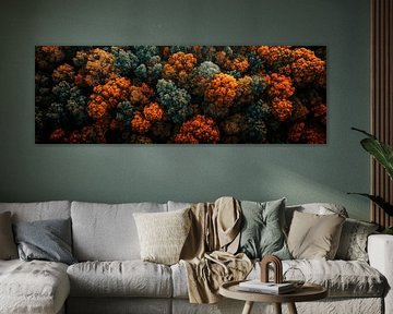 Cimes des arbres en automne sur Poster Art Shop