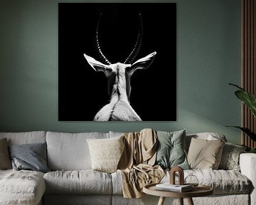 Silhouet antilope van Poster Art Shop