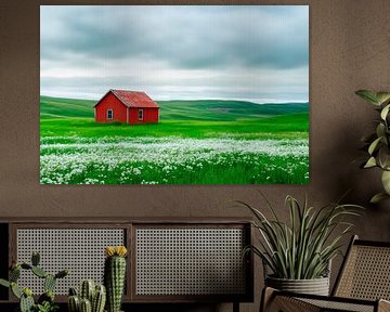 Red House Meadow by Poster Art Shop