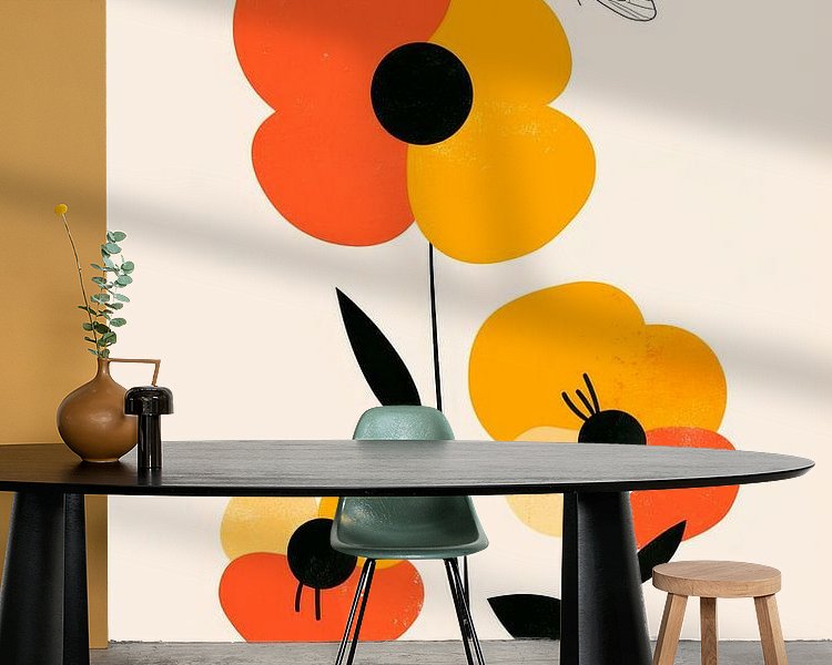 Voorbeeld van het werk in een kamer