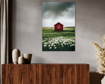 Red House Meadow by Poster Art Shop