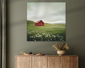 Red House Meadow by Poster Art Shop