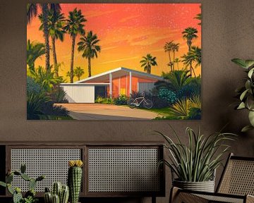Tropisch huis van Poster Art Shop