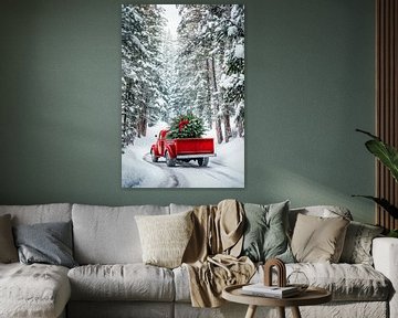 Kerstboom rit van Poster Art Shop