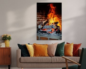 Wood fire by Poster Art Shop