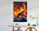 Voorbeeld van het werk in een kamer