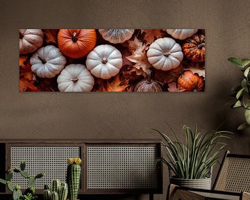 Pompoenen in de herfst van Poster Art Shop