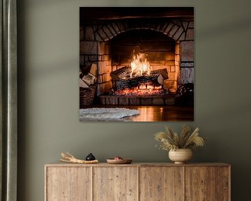 Fireplace cosiness by Poster Art Shop