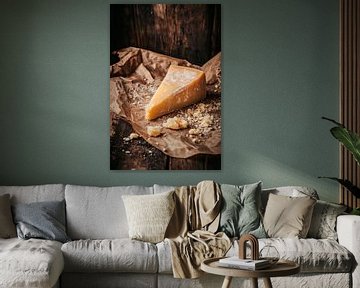 Kaas op hout van Poster Art Shop