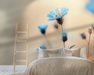 Blauwe bloemenpracht van Poster Art Shop