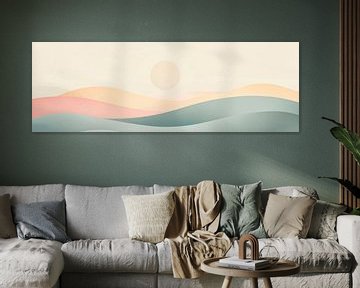 Zacht heuvellandschap van Poster Art Shop