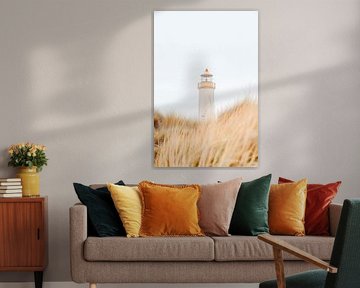 Lighthouse in the grass by Poster Art Shop
