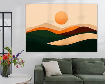 Coucher de soleil paysage sur Poster Art Shop