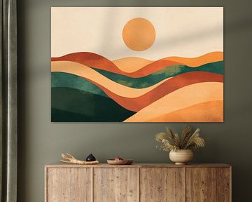 Zacht heuvellandschap van Poster Art Shop