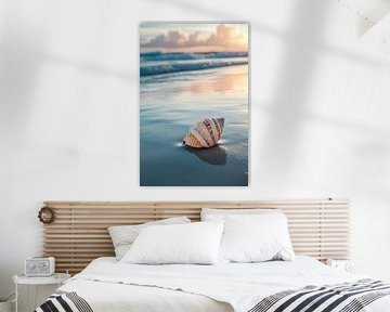 Coquillage sur la plage sur Poster Art Shop