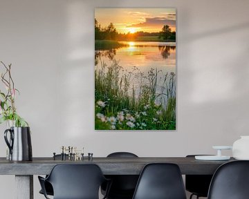 Coucher de soleil sur le lac sur Poster Art Shop