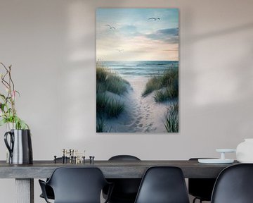 Strandpad naar de zee van Poster Art Shop