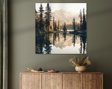 Mountain lake reflection by Poster Art Shop