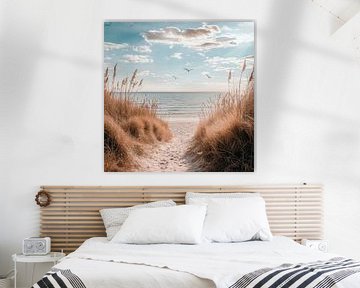 Strandpad naar de zee van Poster Art Shop