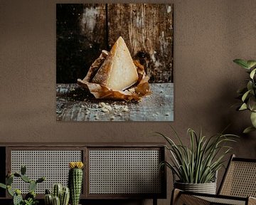 Kaas op hout van Poster Art Shop