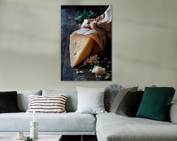 Kaas op hout van Poster Art Shop