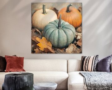 Pumpkins in autumn by Poster Art Shop
