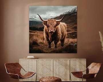 Hoogland vee landschap van Poster Art Shop