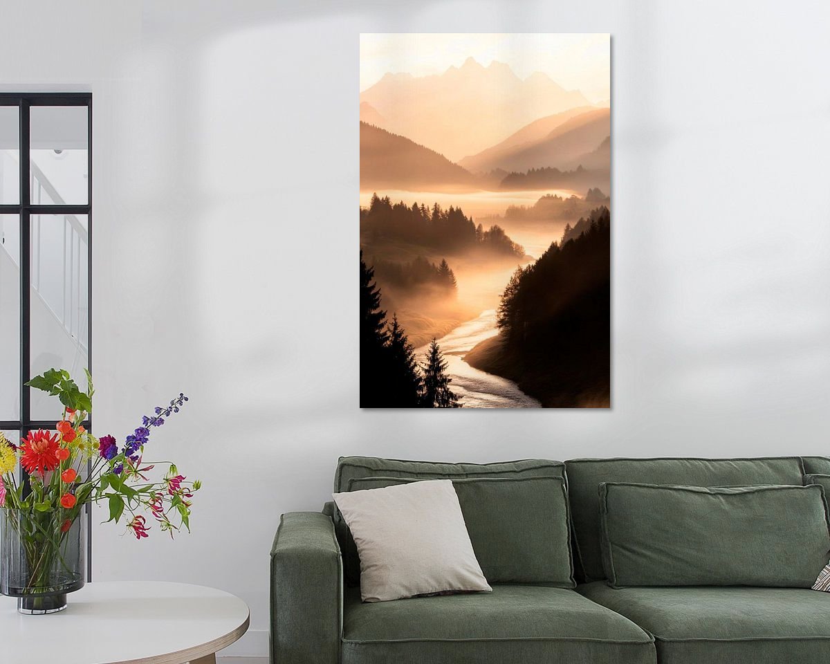 Voorbeeld van het werk in een kamer