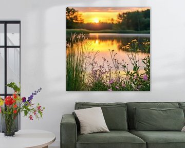 Sonnenuntergang am See von Poster Art Shop