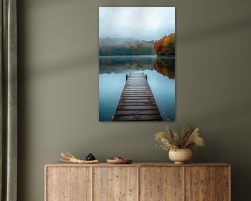 Herfstige loopbrug van Poster Art Shop